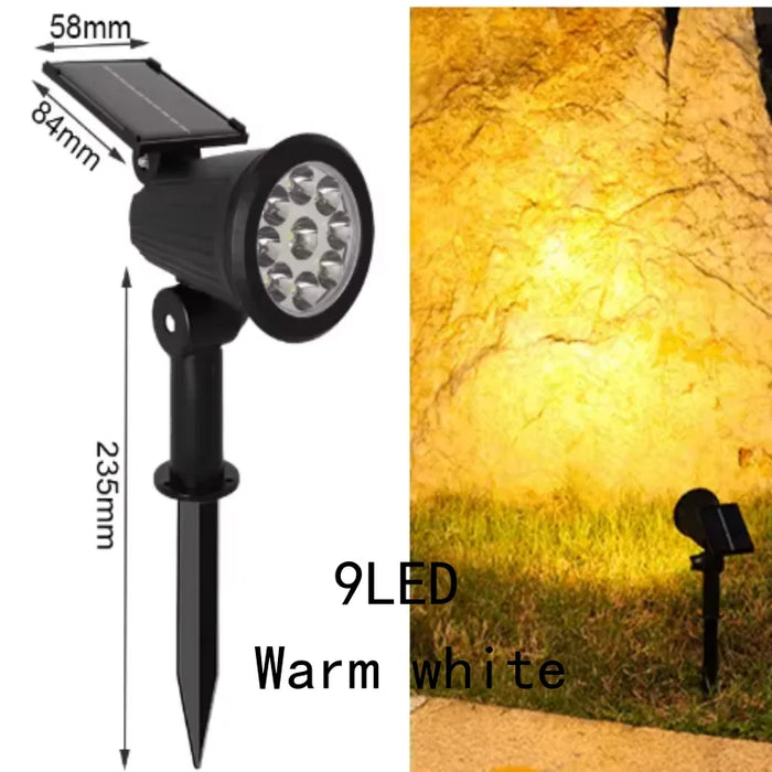 Solar Pathway Lights Outdoor Waterproof Bright Floodlight Garden Rgb Decora Light Led Landscape Spotlights For Yard Fenced