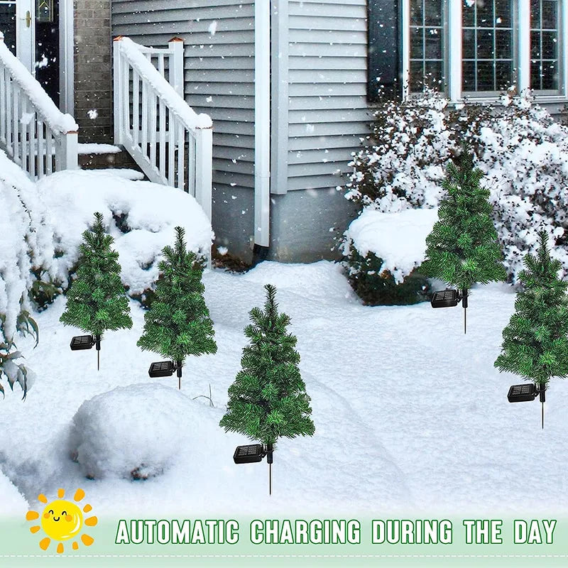 Solar Simulation Christmas Tree Lights Outdoor Party Lawn Garden Terrace Porch Landscape Atmosphere Decorative Lights Waterproof
