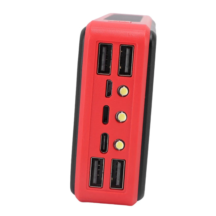 Solar Power Bank 50000mAh Aluminum Alloy USB Portable Charger Battery Pack with LED Light for Outdoor Camping Emergency