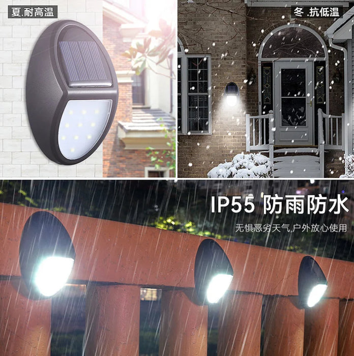 Solar wall lamp for home use no wiring waterproof step lamp villa wall staircase fence decoration courtyard lamp