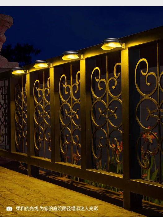 Fence solar lights for home gardens, outdoor courtyards, fence walls, decorative LED outdoor wall lights