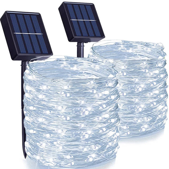 Solar LED String Lights Outdoor Waterproof Festoon Garden Decor Christmas Fairy Garland String Lights