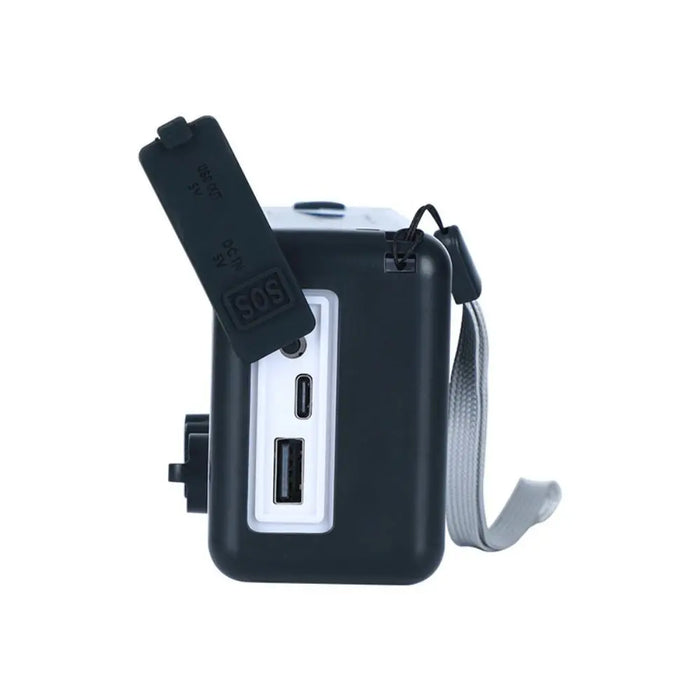 Solar Power Emergency Weather Radio SOS Alarm AM/FM/SW/WB Hand Crank Radio Power Bank USB Charger LED Flashlight Outdoor Camping