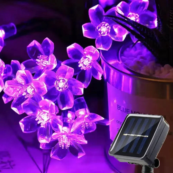 5/7/12M Solar LED Light Outdoor Garden Decoration Cherry Lights Waterproof Solar Powered Patio Light for Garden Party Christmas