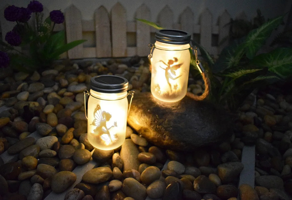 Solar Mason Jar Light Solar Lantern Fairy Lights Waterproof IP65 Hanging Standing Solar Lamp Garden Ornament for Patio Lawn