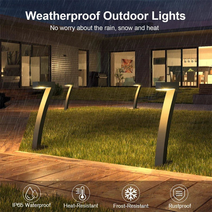 1-12 Pcs LED Solar Powered Spotlight IP65 Waterproof Lawn Lamps Warm Light Projection Path Lamp for Yard Patio Garden Decor