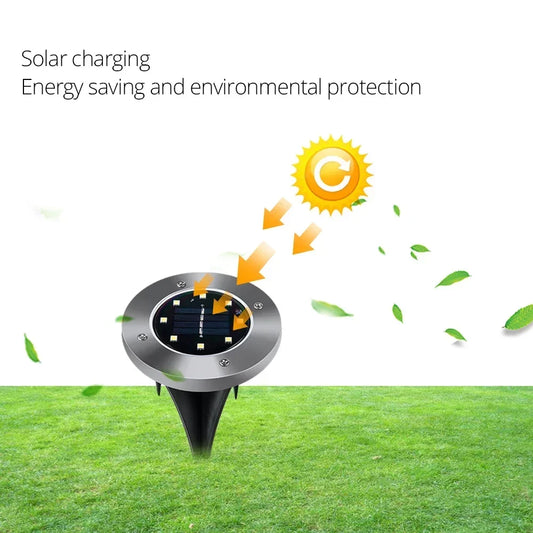 Outdoor Solar Ground Light Waterproof Garden In-ground Pathway Light Solar Landscape Light for Lawn Yard Deck Patio Walkway