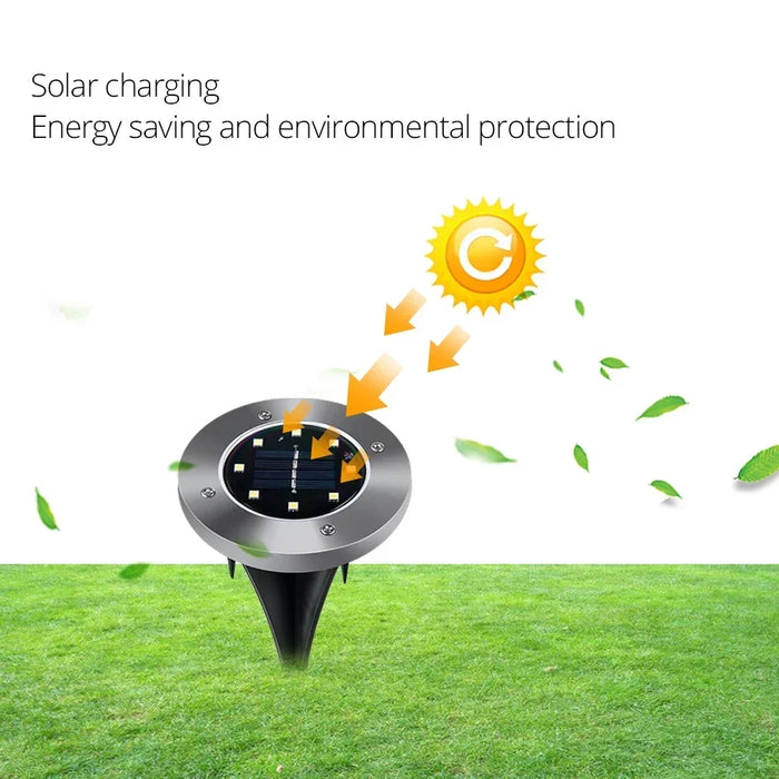 Outdoor Solar Ground Light Waterproof Garden In-ground Pathway Light Solar Landscape Light for Lawn Yard Deck Patio Walkway
