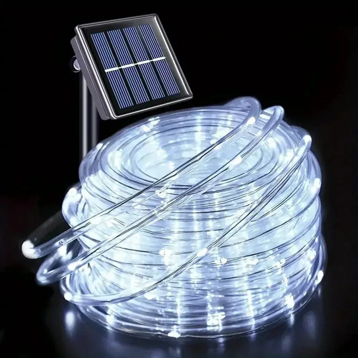 Solar Led Light Outdoor 7M 12M 22M Tube Solar Powered String Light Waterproof Garden Decoration Wedding Christmas Tree Lamp
