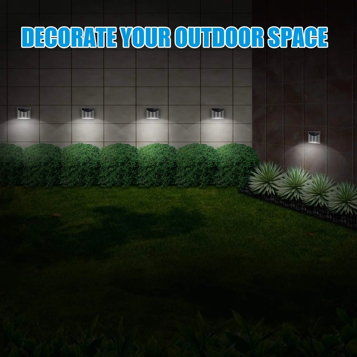 1 Pack Solar Fence Light Solar Garden Light Outdoor Solar Wall Light Solar Deck Light Waterproof For Garden Patio Yard Decor