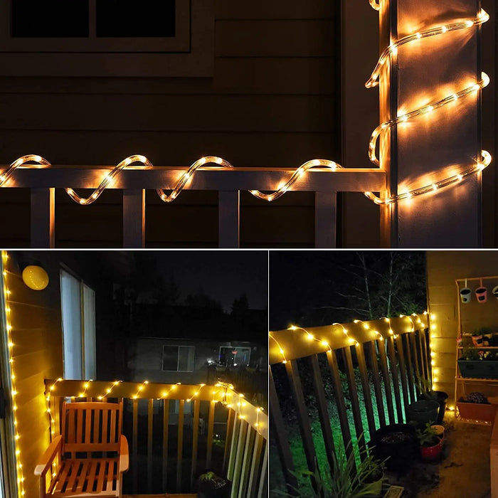 Solar LED Strings Lamp Waterproof Outdoor 300 Lights 8 Mode Garden Decortion Christmas for Wedding Party Holiday 32m/22m