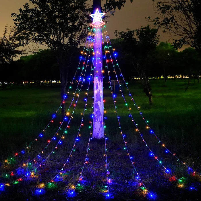 Christmas Decorations 2025 Waterproof Solar Lights LED 8 Modes Tree Light Gift Patio Lights Garden Decor Wedding Yard Porch