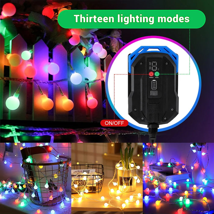 LED Fairy Solar String Lights, 13 Modes with Remote, RGB & Warm Fairy Lights, Christmas Lighting For Party, Indoors & Outdoors
