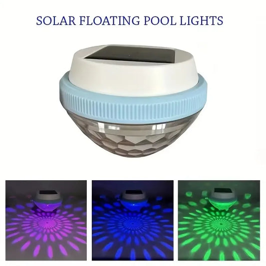 Solar floating pool light, LED automatic lighting at night, automatic charging and turning off lights during the day, colorful d
