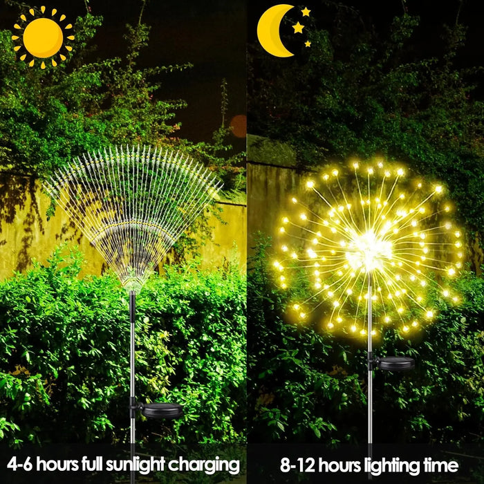 Garden Decoration Solar Light for Outdoors DIY Dandelion Solar Plug Garden Lighting Weatherproof Solar Fireworks Lamp Patio Lawn