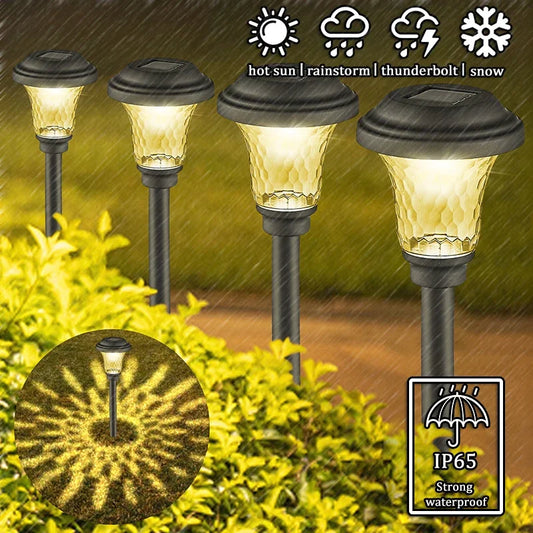 Solar Light Outdoors New Garden Lamps Powered Waterproof Landscape Path for Yard Backyard Lawn Patio Decorative LED Lighting