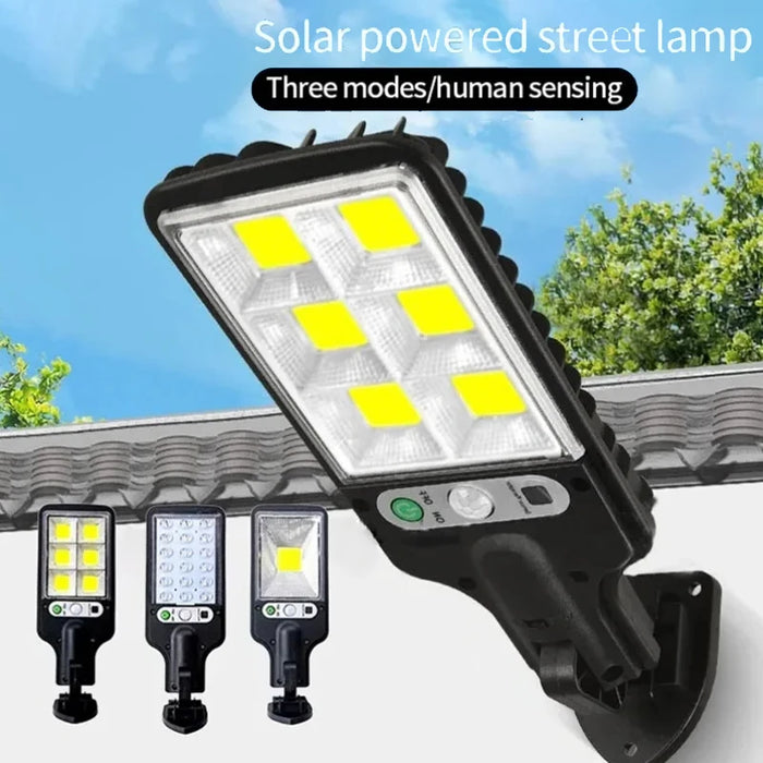 Solar Security Lights Outdoor LED Wall Mounted Motion Sensor Solar Light IP65 Waterproof 3 Mode Garden Lamp Patio Gate Driveway