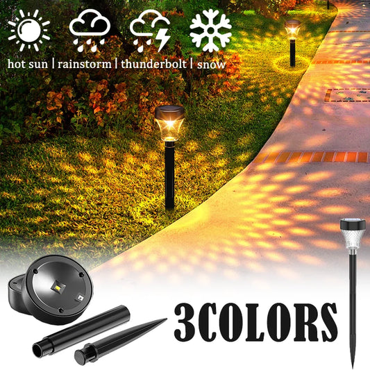 Solar Outdoor Lights New Garden Lamps Powered Waterproof Landscape Path for Yard Backyard Lawn Patio Decorative LED Lighting