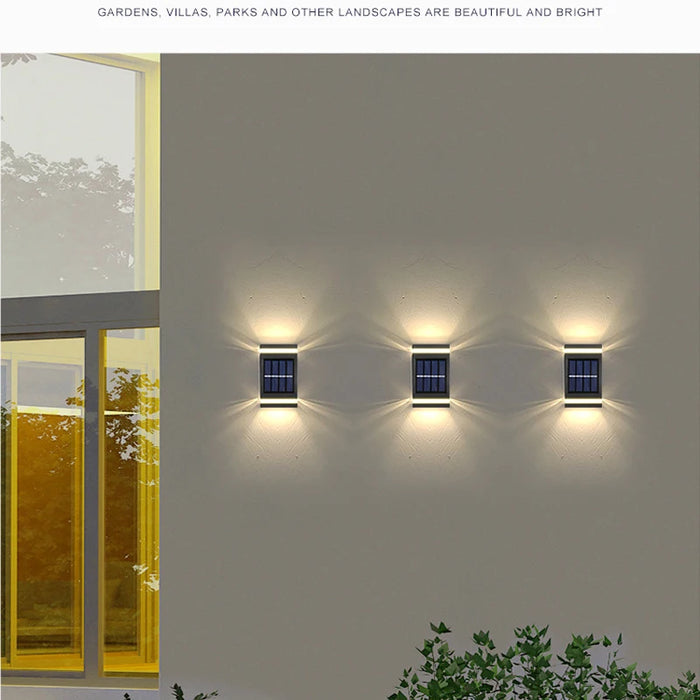 Solar Wall Lamp Outdoor Waterproof Solar Powered Up/Down Lighting for Garden Yard Home Exterior Decoration IP65 Solar Path Light