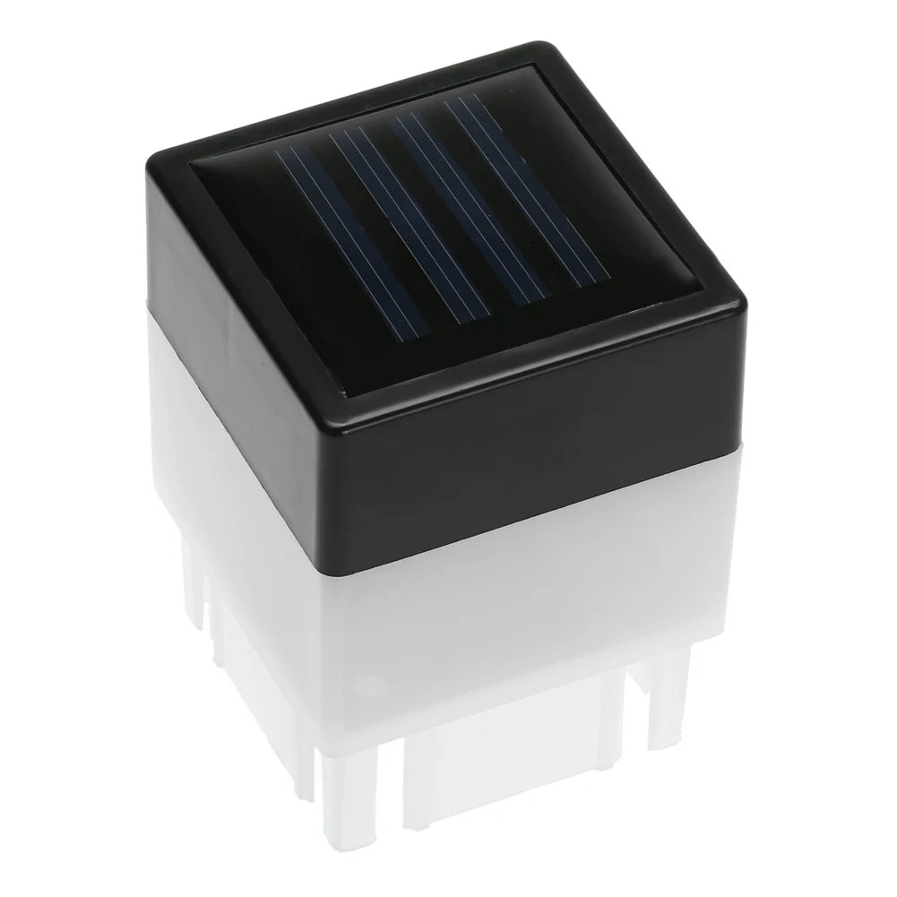 LED Solar Column Head Light Solar Powered Pillar Lamp Outdoor Fence Gate Post Lamp for Courtyard Landscape Garden Decor