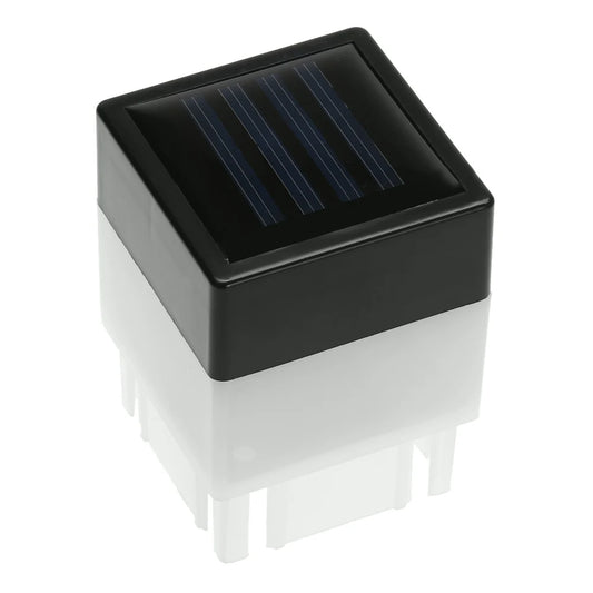 LED Solar Column Head Light Solar Powered Pillar Lamp Outdoor Fence Gate Post Lamp for Courtyard Landscape Garden Decor