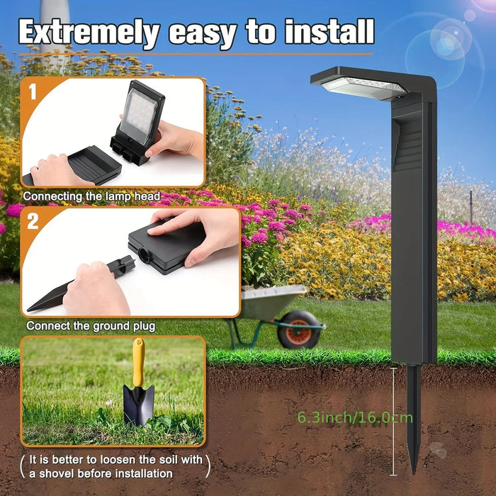 Solar Lawn Lamps Outdoor Garden Lamps Durable Plastic Pathway Lights Ideal for Driveway Lawn Patio Sidewalk Outdoor Lighting