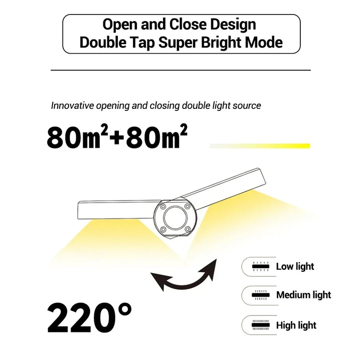 Solar LED Camping Light 5000mAh Portable USB Rechargeable Tent Lamp 5 Mode Torch Emergency Outdoor Waterproof  Hanging Lantern