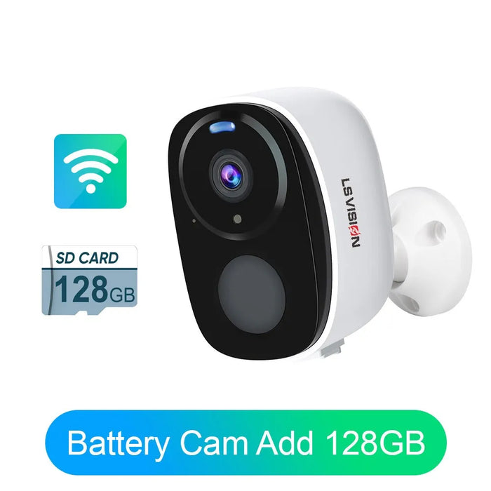 LS VISION Solar Security Cameras Wireless Outdoor 5MP UHD Battery Power WiFi Surveillance Color Night 2-Way Audio Motion Detect