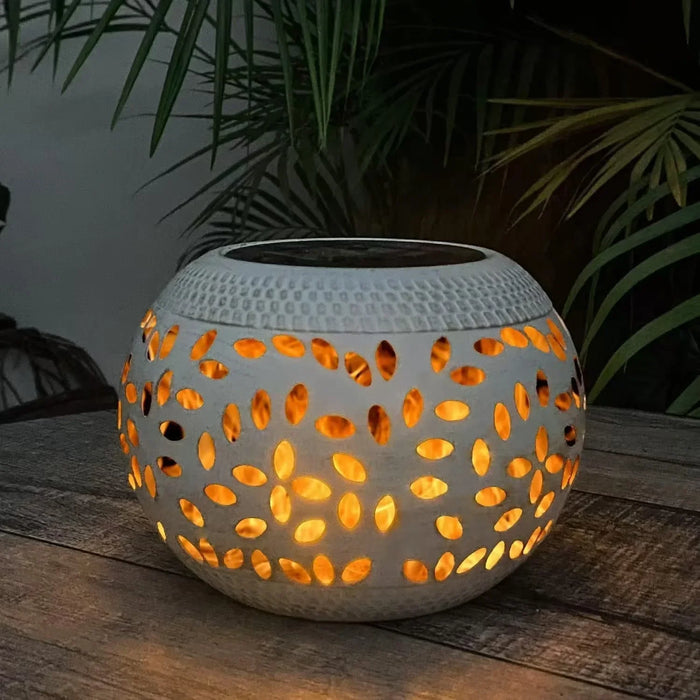 Solar Table Lights Outdoor Waterproof Metal Garden Projector Lamp Retro Gardening Lawn Atmosphere Lamp Decorative Landscape Lamp