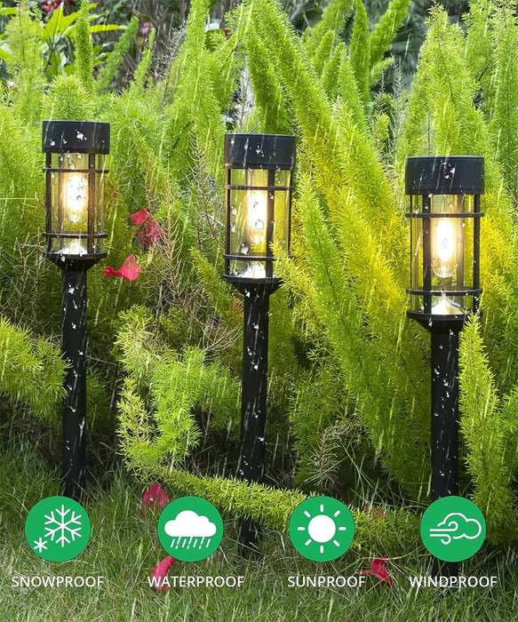 2PCS Solar Pathway Lights Waterproof Upgraded Walkway Landscape Outdoor Driveway Lights for Yard Lawn Patio Garden Decor