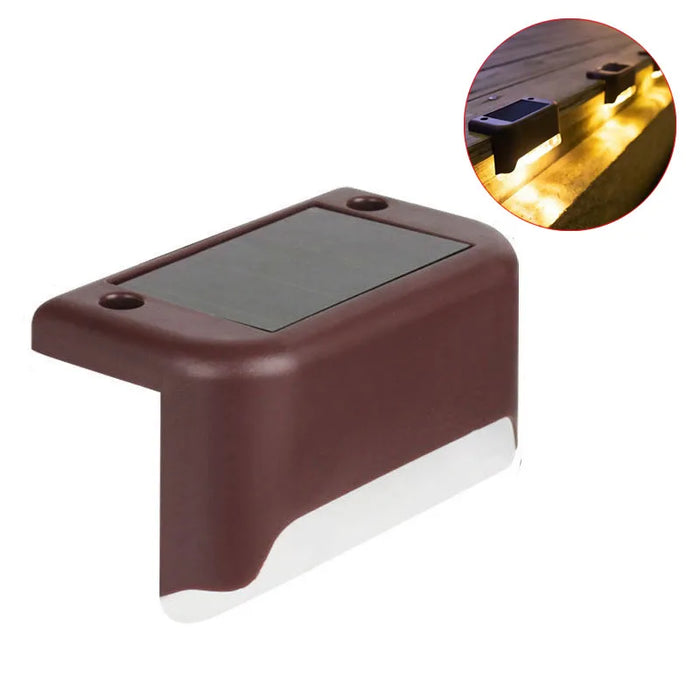 LED Solar Step Lamp Path Stair Outdoor Garden Lights Waterproof Balcony Light Decoration for Patio Stair Fence Light