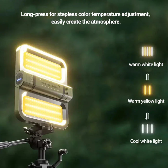 Solar LED Camping Light 5000mAh Portable USB Rechargeable Tent Lamp 5 Mode Torch Emergency Outdoor Waterproof  Hanging Lantern