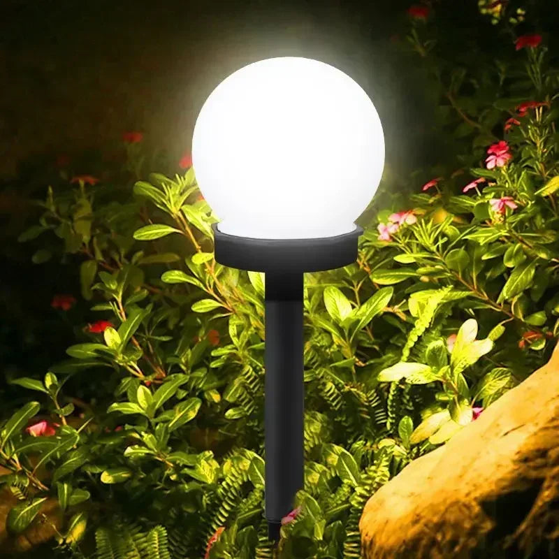 Solar Garden Light Panel LED Round Ball Outdoor Waterproof Decorative Energy Powered for Street Courtyard Landscape Lamp Path