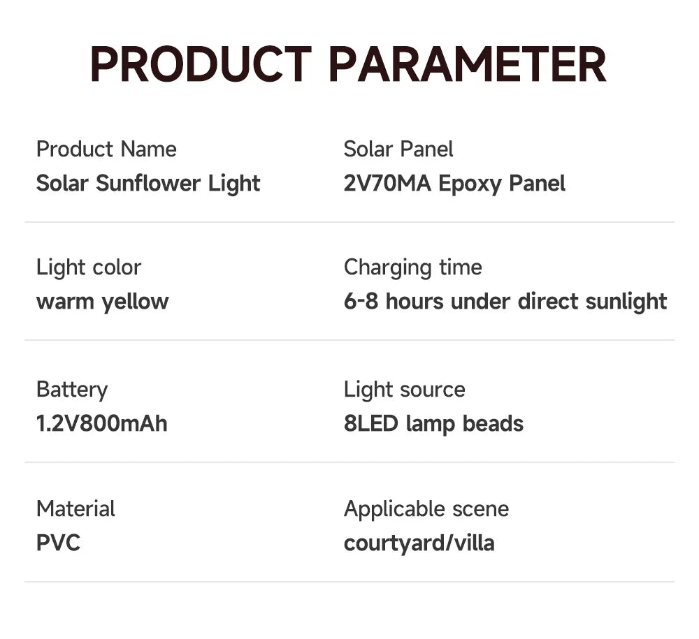 LED Solar Sunflower Outdoor Lawn Light IP65 Waterproof Pathway Yard Wedding Holiday Garden Decoration Solar Flowers Lamp