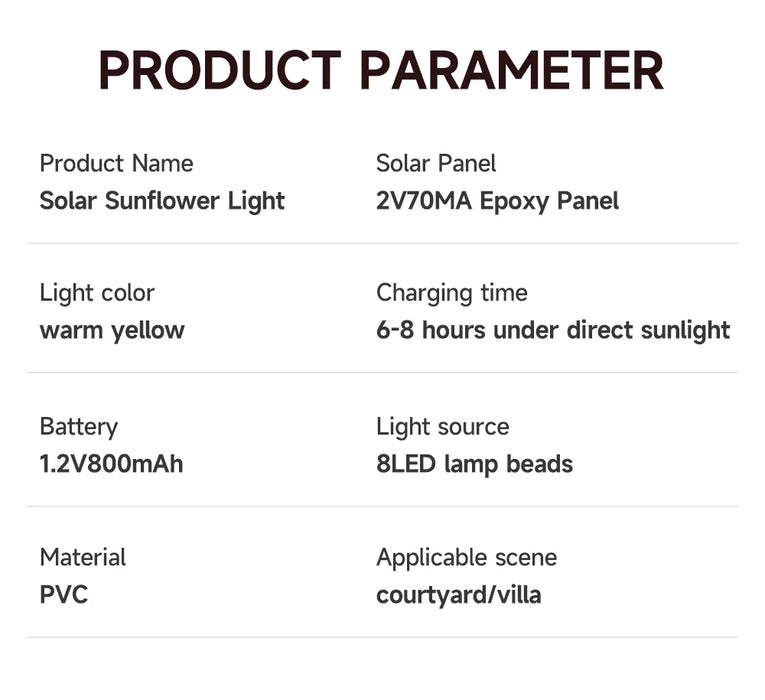 LED Solar Sunflower Outdoor Lawn Light IP65 Waterproof Pathway Yard Wedding Holiday Garden Decoration Solar Flowers Lamp