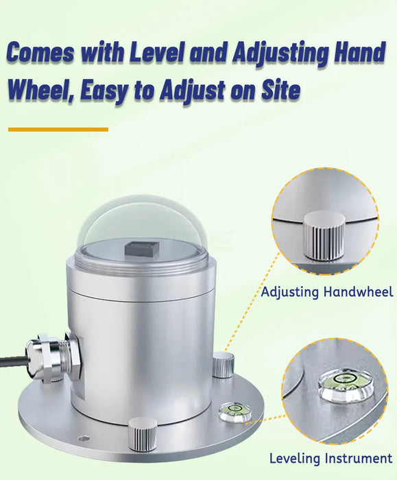 Total Solar Radiation Sensor Transmitter Illuminometer Reflection Radiometer Detector Outdoor RS485 0-5V 0-10V 4-20MA Output