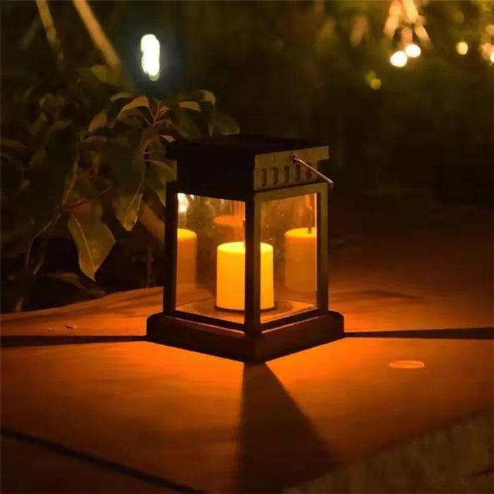 Solar Palace Lantern Outdoor Solar Lights Lawn Landscape Hanging Atmosphere Candle Lamp Floor Yard Garden Decor