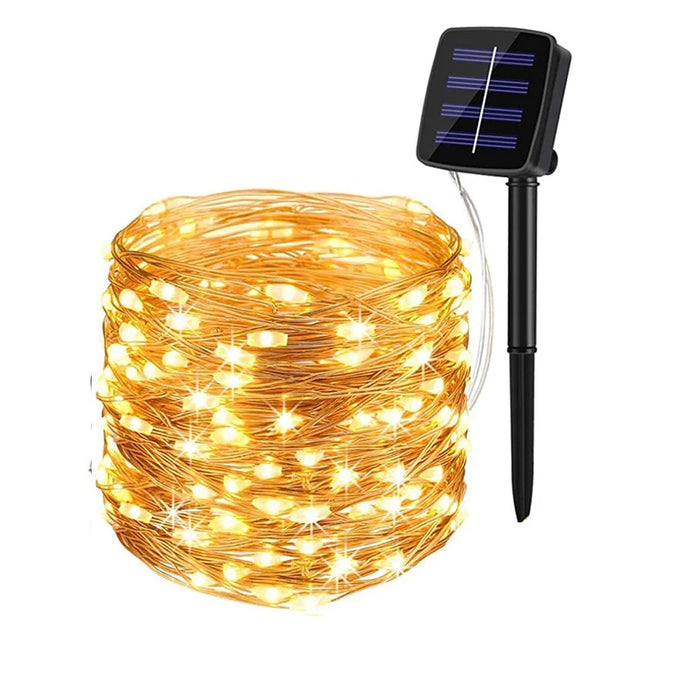LED Solar Outdoor String Lights 8 Modes Waterproof Solar Fairy Garland Light For Tree Patio Garden Street Wedding Party Decora