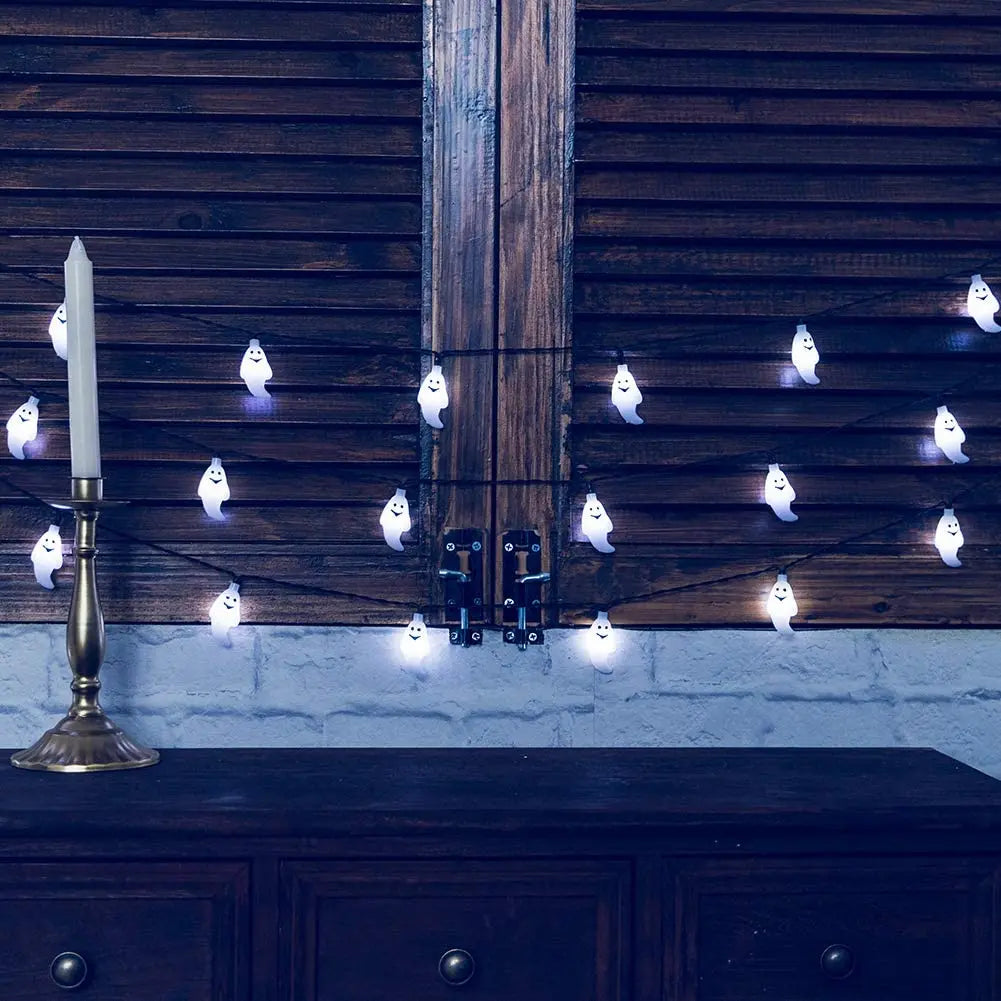 Solar Ghost Light Halloween Christmas Decoration Ghost String Led Lamp Sun Outdoor 100 LED for Waterproof Garland Party Decor