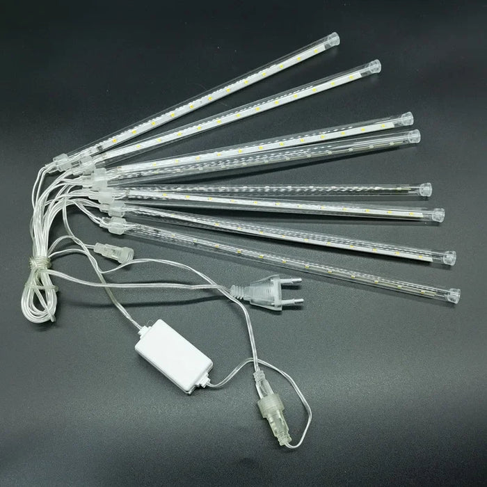 Solar LED String Lights 30CM Meteor Shower Fairy Garland Outdoor Garden Street Lamp Christmas Tree Decorations