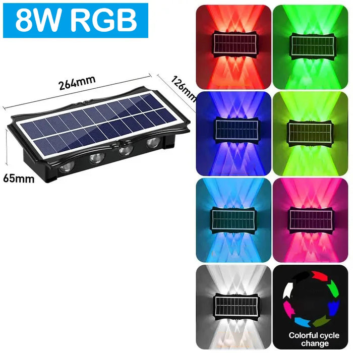 Solar LED Light, Outdoor Waterproof Wall Lamp, Streetlights Exterior Garden Decoration Yard Porch Walkway Solar Wall Light Home