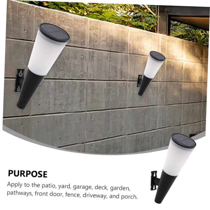 Solar Wall Light Exterior Outside Solar Fence Lights Pathway Light Outdoor Solar Lamp Wall Sconce For Garden Backyard Front Door