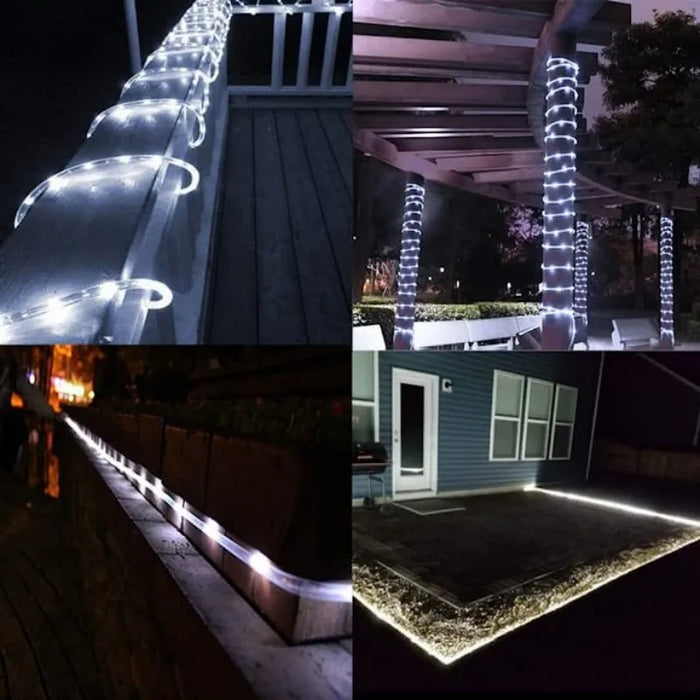 Solar LED String Light Outdoor Solar Strip Rope Tube Fairy Light Garden Christmas Decoration for Wedding Party Decor Led Lamp