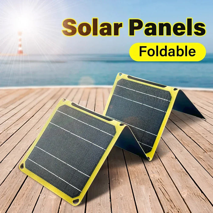 30W/40W 5V Portable Cell Phone Charge Panels PD 20W QC 3.0 5V 9V 12V Foldable Mobile Power Bank Charger for USB A C Power Bank