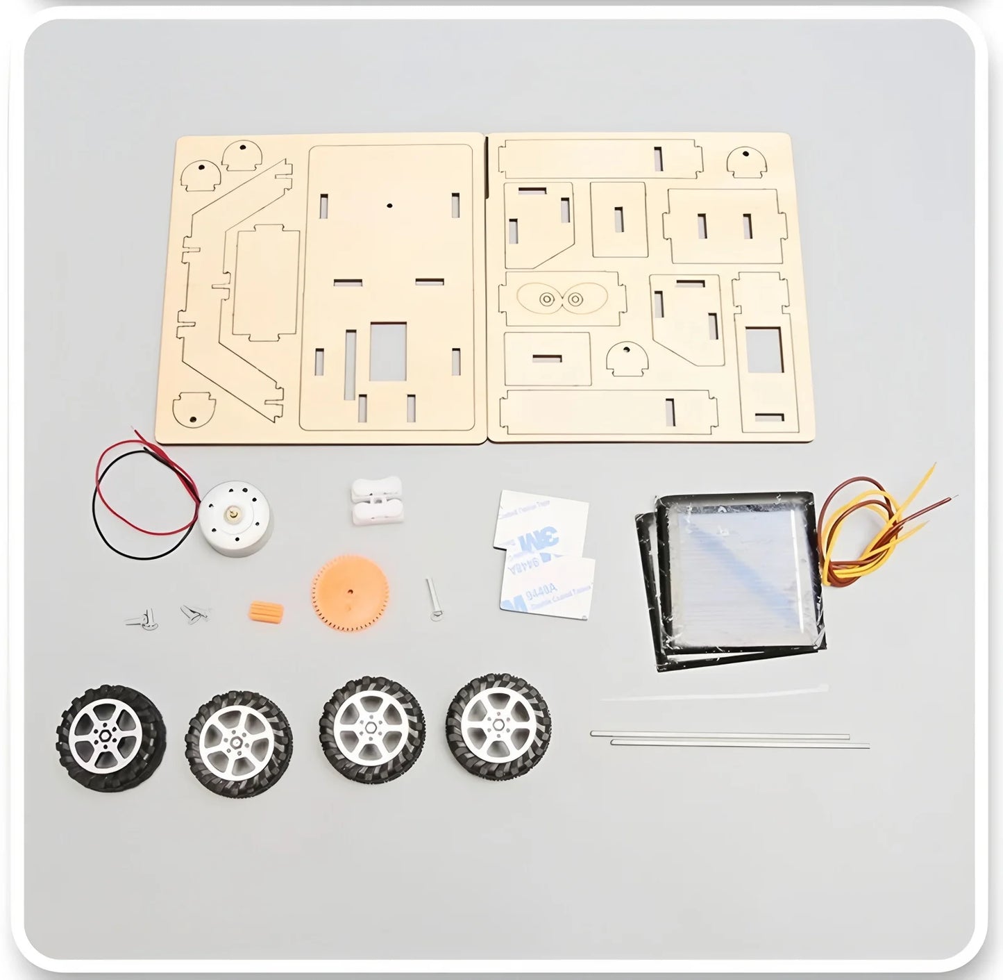 Solar Car Lunar Exploration Vehicle Children's Diy Hand-Assembled Model Diy 3d Wooden Puzzle Science And Education Toys