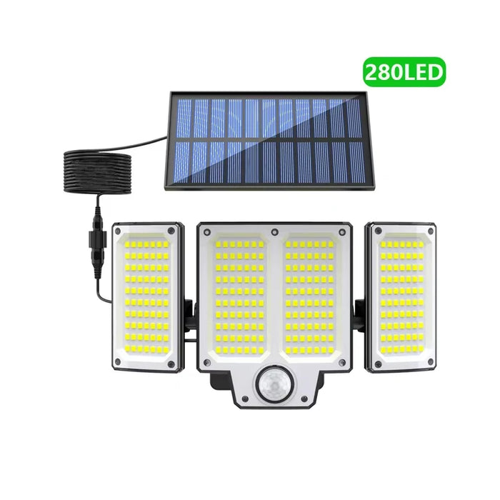 106/144/280 LED Solar Wall Lights Outdoor Motion Sensor Solar Flood Street Lamp with Adjustable Lighting Head For Street Gardens