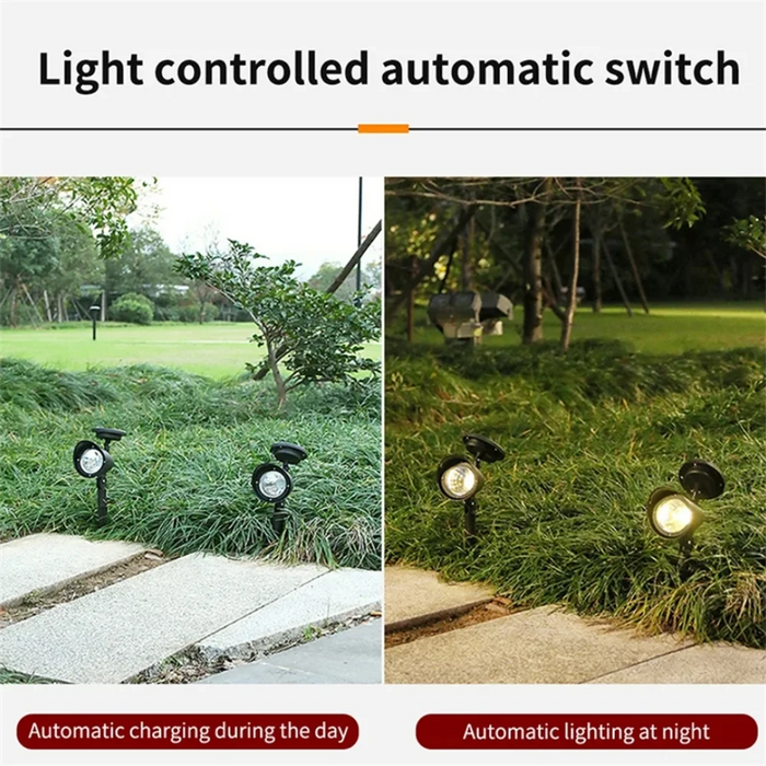 Outdoor Led Solar Spotlight Garden Lights Landscape Decoration IP65 Waterproof for Lawn Courtyard Pathway Tree Separately Lamp