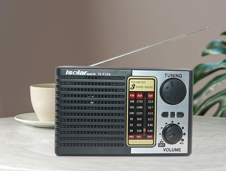 Multi Band FM Radio Solar Charging Emergency Radio with LED Lights Wireless Bluetooth Speaker Supports TF USB FM / AM / SW Radio