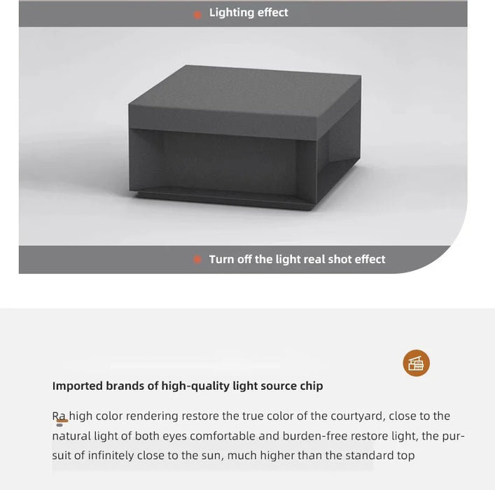 Modern Simple Solar Pillar Light High Quality Outdoor Fence Gate Pillar Yard Wall Light Waterproof Garden Yard Lights
