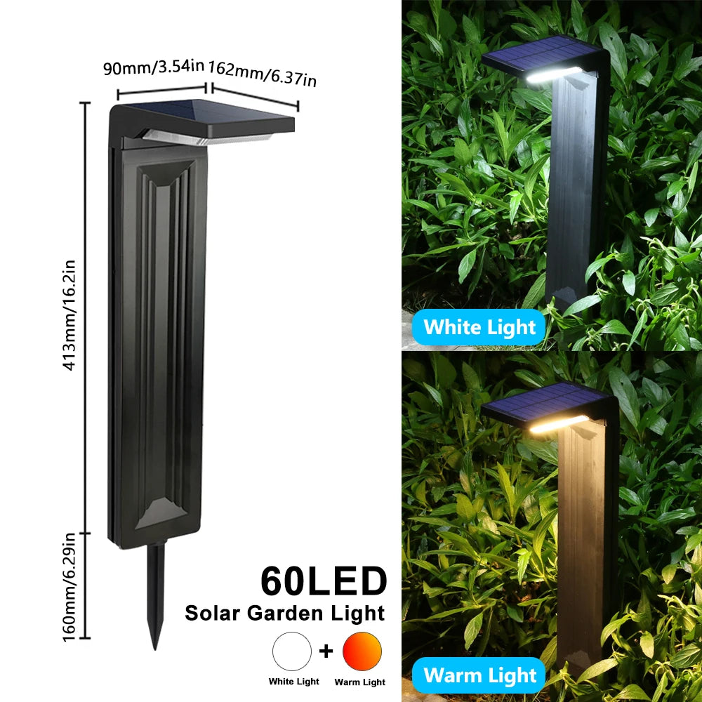 Solar Pathway Lights Outdoor Adjustable Head Solar Path Lights 4Modes 2200 MAh Waterproof  Solar Powered Landscape Light Garden